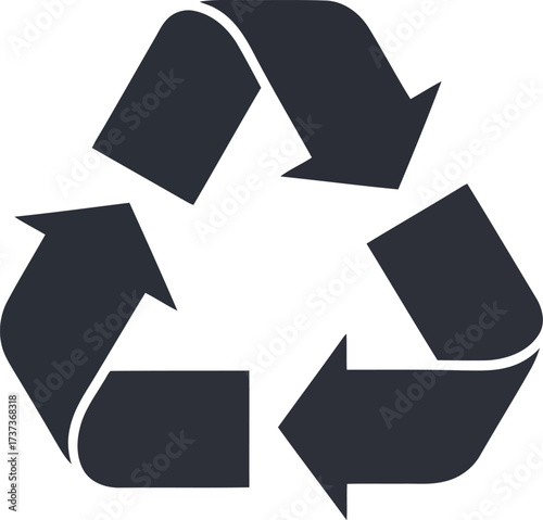Recycling symbol arrows eco green environmental conservation concept vector