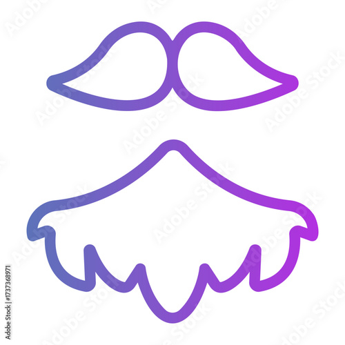 moustache Gradient icon