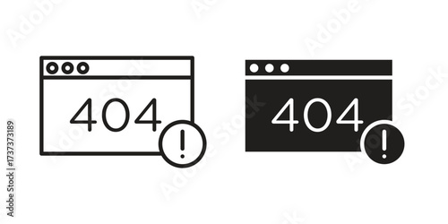 404 Error icon vector sign symbol