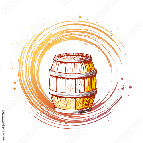 Wooden Barrel Container Storage