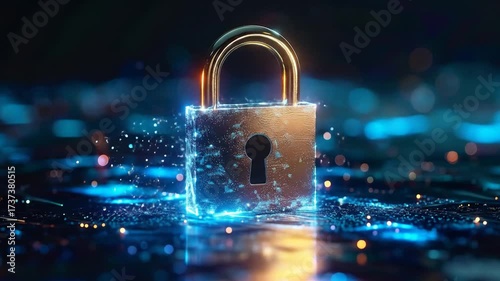 Cybersecurity Digital Lock - Protecting Data in the Digital Age.