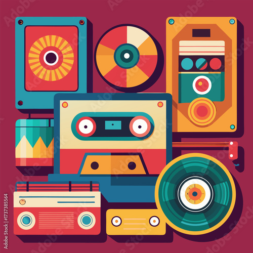 retro audio cassette tape