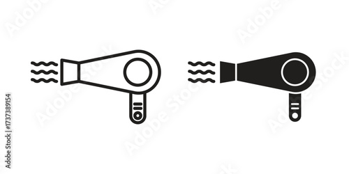 Blow dryer icon vector sign symbol