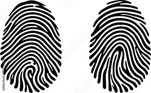 Fingerprint Biometric Security Icon Set