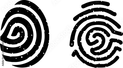 Fingerprint Biometric Security Icon Set