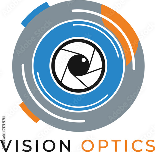 Modern vision optics logo design for eye care business branding needs