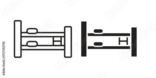 Bunk bed icon vector sign symbol