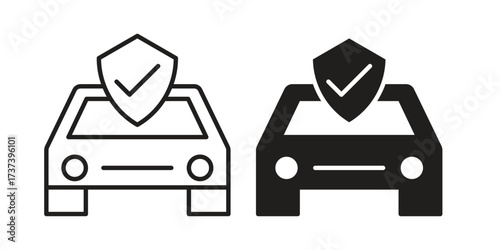 Car insurance icon vector sign symbol