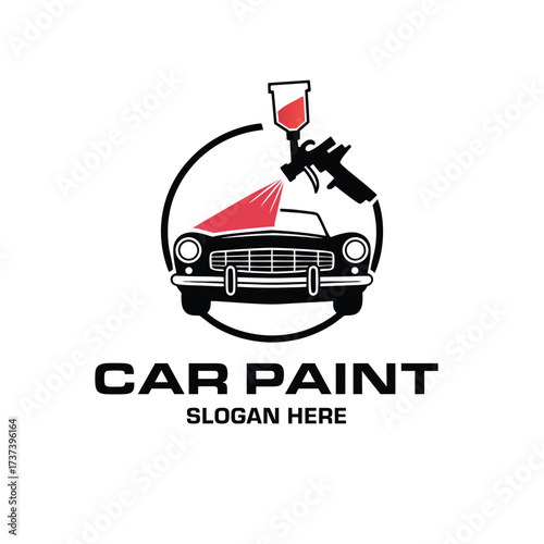 Car Paint and Detailing Logo Design Template.