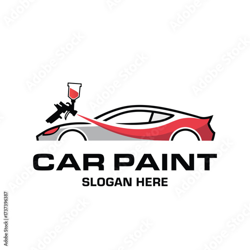 Car Paint and Detailing Logo Design Template.