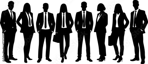Business People Group Silhouettes