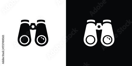 Binoculars Icon, Magnification Tool, Spyglass Equipment, Optical Instrument, Transparent