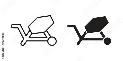 cement mixers icon vector sign symbol