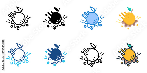 Carnevale di Ivrea icon set multiple style collection 
