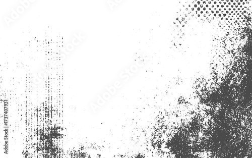 Dynamic grunge photocopy texture, edgy print art abstract background.Abstract grayscale texture background mottled black white gray distressed grunge pattern overlay design element. halftone dots abst