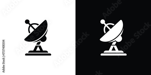 Isolated Radar Dish Icon with Transparent Background for Communication Design