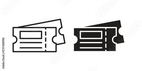 Cinema tickets icon vector sign symbol