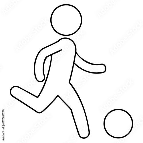 Dynamic vector illustration of a young boy skillfully playing football ideal for sports graphics and designs scalable svg file isolated on transparent background