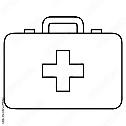 Scalable vector illustration of a first aid kit with red cross symbol essential medical emergency health care icon ready for download in svg format isolated on transparent background