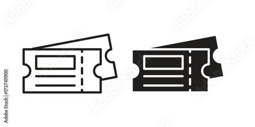 Cinema tickets icon vector sign symbol