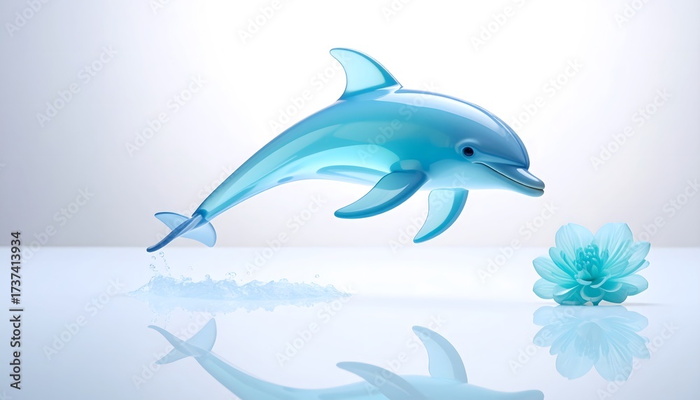 Fototapeta premium Cute Translucent Glass Animals Collection – Bright Colored Baby Figurines & Decorative Creatures