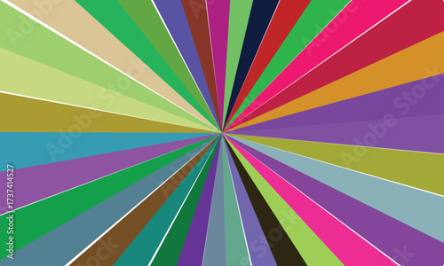 Colorful burst background radial lines vector illustrati