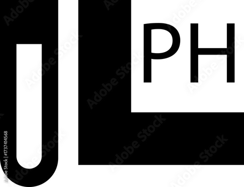 pH Icon, Acidity, Alkalinity, Chemistry, Science, Test Strips, Water Quality, Laboratory, Measurement, balance and temperature control. and Research Symbols in Modern Vector Style template designs