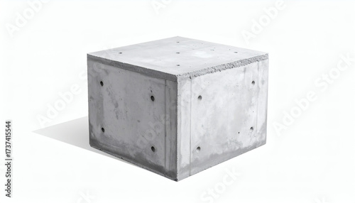 Cement block isolated on a clean white background construction building material illustration