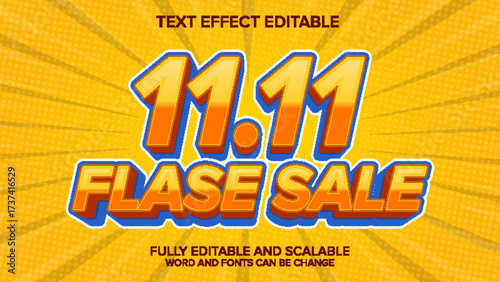 11.11 sale text effect vector editable