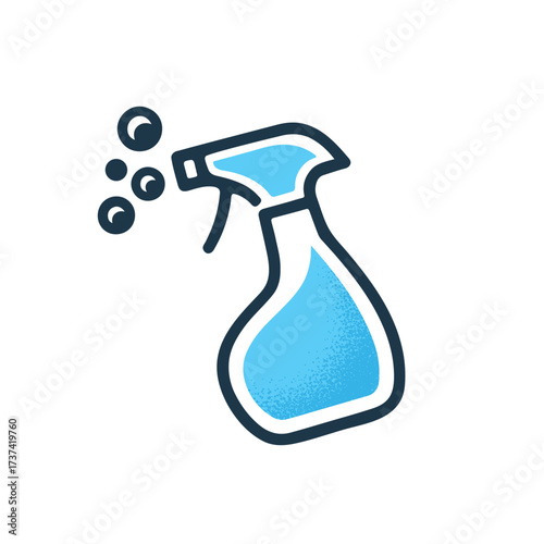 Spray Bottle Icon Vector Design – Modern Cleaning Tool Illustration