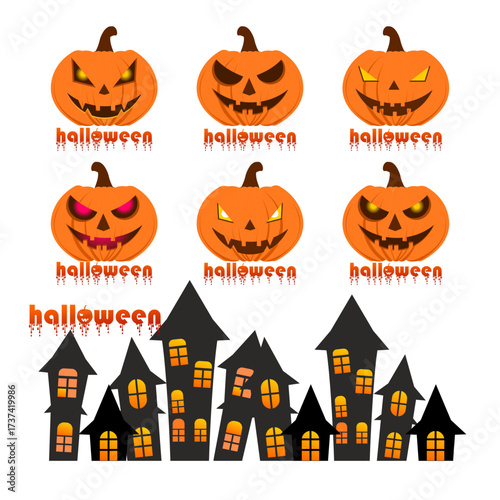 halloween pumpkin set