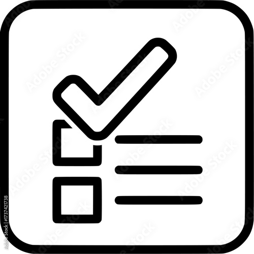 Checklist task checkmark list survey form document agreement completed approved icon symbol vector
