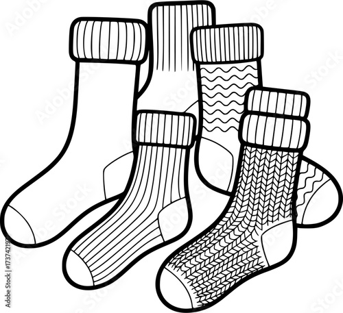 Find warm socks for winter days: comfortable socks, knitted socks, wool socks, cotton socks
