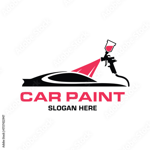 Car Paint and Detailing Logo Design Template.