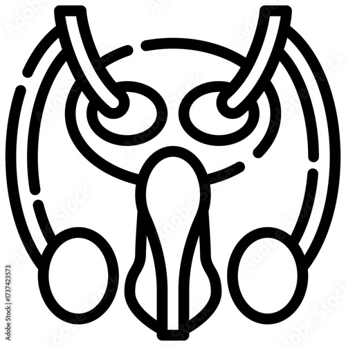 Organ outline icon organ outline icon highlighting a medical headlamp device for precise surgical procedures and examinations.