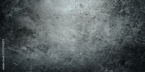 A wall textured surface, characterized by a deep gray color with varying shades, The surface is heavily textured with fine scratches, scuffs, and a mottled, worn-out appearance.