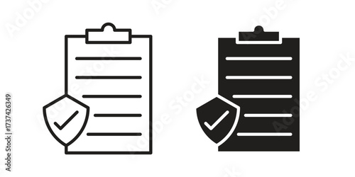 Contract coverage icon vector sign symbol