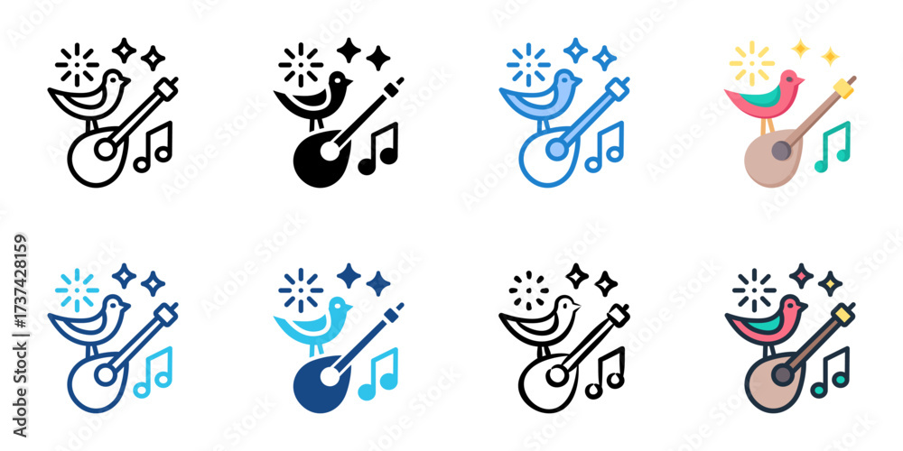Fototapeta premium Dia de Portugal icon set multiple style collection 