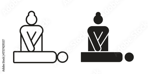 CPR icon vector sign symbol