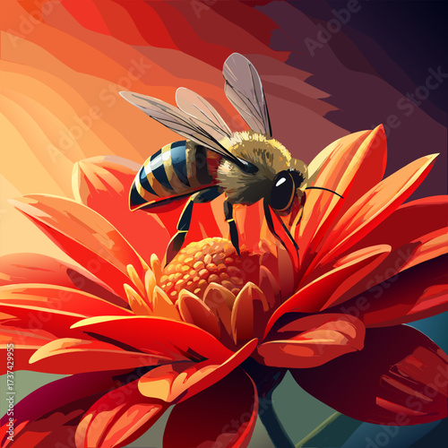 bee on flower