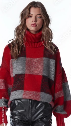 Wallpaper Mural Woman in stylish sweater Torontodigital.ca