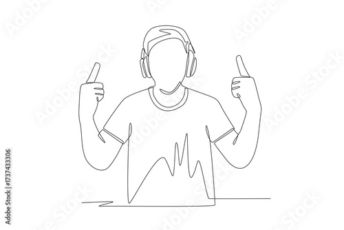 Live tournament reactions concept one-line drawing