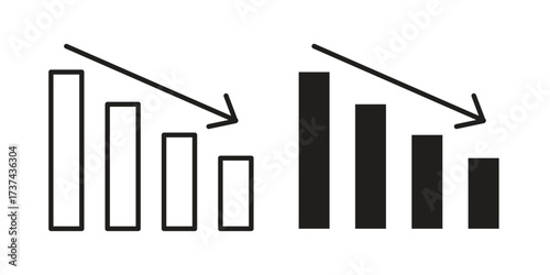 Decrease icon vector sign symbol