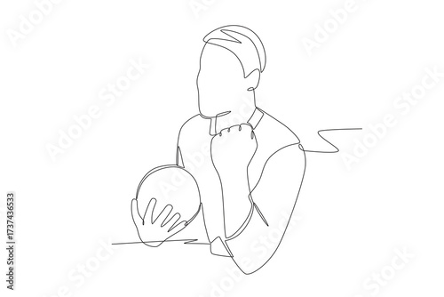 Live tournament reactions concept one-line drawing