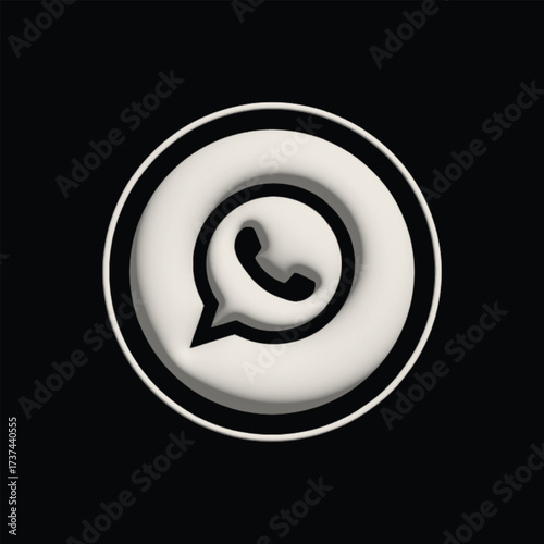 3D Whatsapp logo eps file