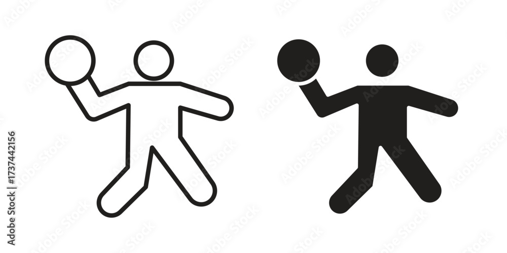 Obraz premium Dodgeball icon vector sign symbol