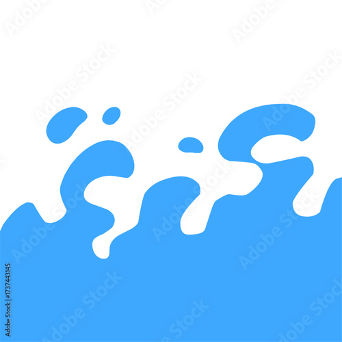 Rushing water vector, blue water flow, water flat vector illustration, abstract wave design, dynamic movement, fluid style, modern background element.