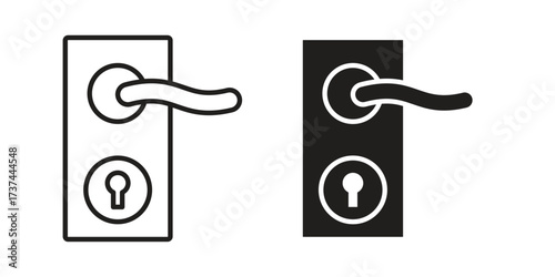 Doorknob icon vector sign symbol