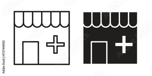 Drugstore icon vector sign symbol