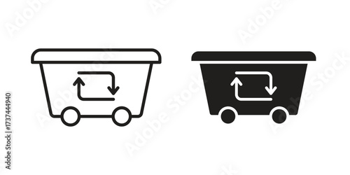 Dumpster icon vector sign symbol